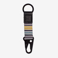 Blue, gold, and white striped keychain clip