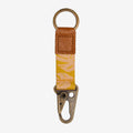 Yellow leaf botanical keychain clip