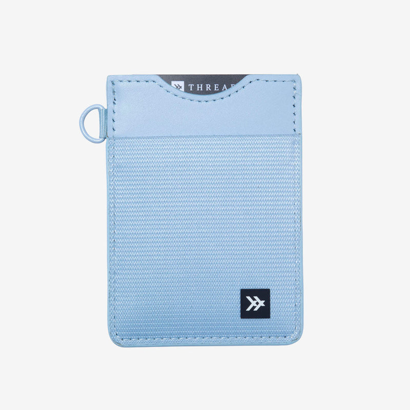 Vertical Leather Wallet - Light Blue - Thread®